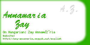 annamaria zay business card